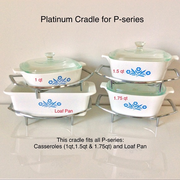 Corningware P-11-M Vintage Platinum Cradle - Picture 7 of 7